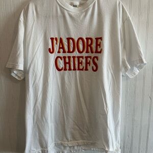 Comfort Colors White J'Adore Chiefs Tee